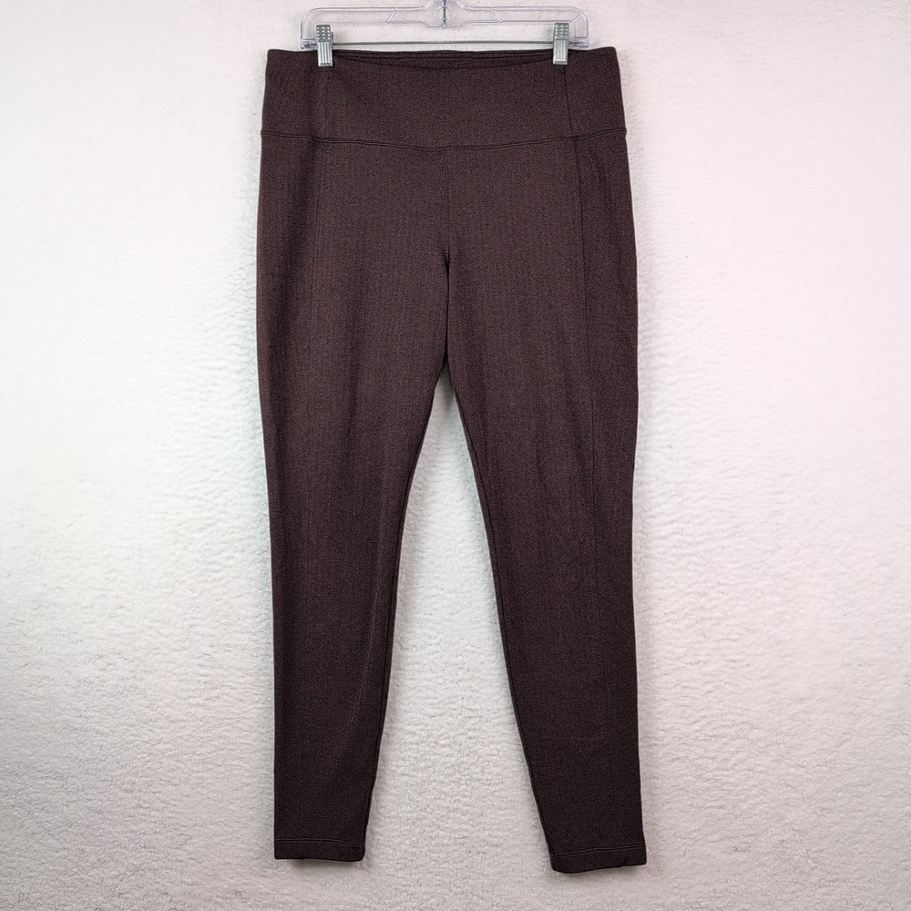 Athleta Delancey Herringbone Tight Women's XL Brown Leggings